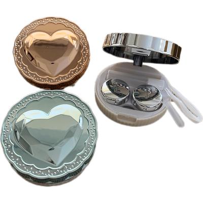 China Romantic Portable Pp+Gilding Contact Lens Case , Flap Contact Lens Cases for sale