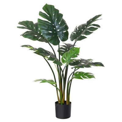 China High Quality Realistic Artificial Palm Leaves Artificial Plants Monstera Leaf For Decoration for sale