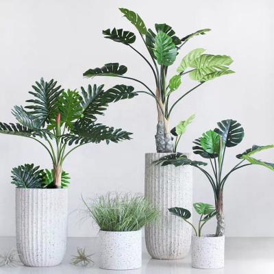 China High End Wholesale Durable 120cm Philodendron X2 Potted Artificial Taro for sale