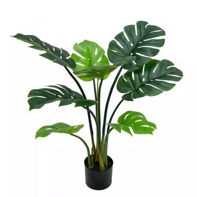 China Chinese Wholesale Realistic High Simulation Bonsai Import Artificial Monstera Plant for sale