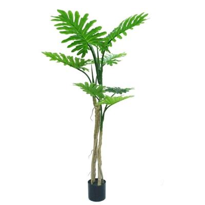 China Wholesale Realistic Landscaping Philodendron Bonsai Trees For Sale Eco - Friendly Large Artificial Plant for sale