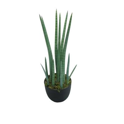 China Eco-friendly lifelike snake tree sansevieria artificial green plants plastic plant for indoor decoration for sale