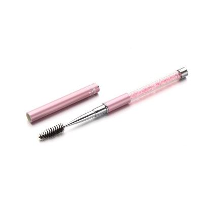 China Wholesale Popular Diamond 10 Color Beautiful Eyelash Extension Makeup Eyelash Extension Crystal Mascara Brush Set Metal Eyelash Tools Eyelash Brush for sale