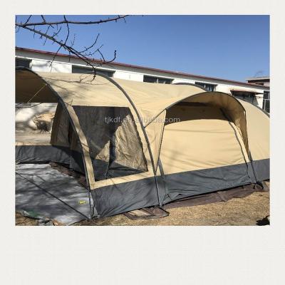 China Extended Type 6 Person Lightweight Family Tent Canvas Tents Outdoor Camping for sale