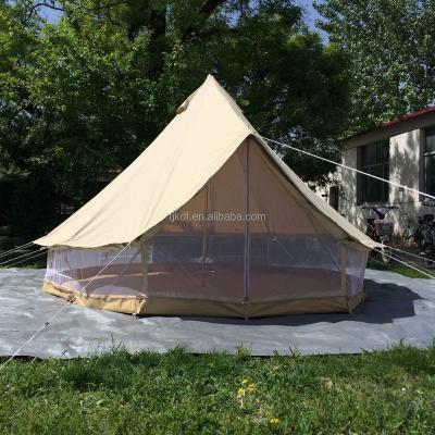 China Water proof 4m large round canvas tent for 6-8 people for sale