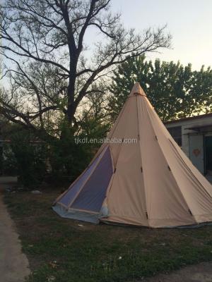 China NEW STEEL tri door canvas teepee tent 5.6M teepee tent for sale