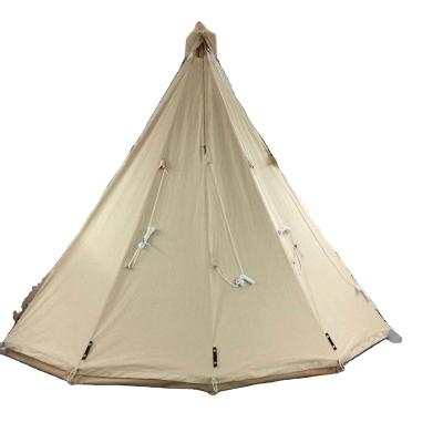 China Snow Field Nail 5 Meter Cotton Canvas Teepee Indian Teepee Tent for sale