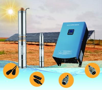 China 7.5kw 10HP MPPT DC AC Input Farm Agriculture Irrigation System Hybrid Solar Pump Inverter 58*33*28CM for sale