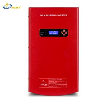 China MPPT Hober 5.5KW 3 Phase IP65 MPPT Solar Water Pump Red Inverter For Solar Pump for sale