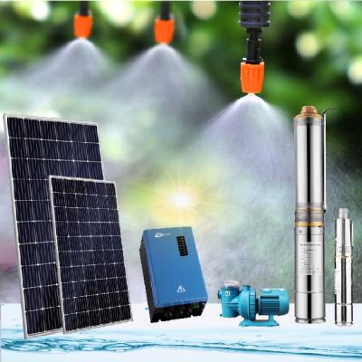 China Water Supply Borehole Solar Submersible Water Pump 48v 500w 600w Screw Pumping Solar Submersible Pump for sale