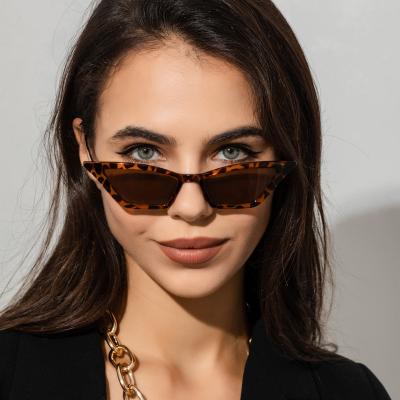 China Fashion Sunglasses Shape Small Narrow Frame Cat Eye Sunglasses Women Lady Retro Vintage Cateye Sunglasses Oculos for sale