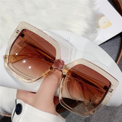 China Fashion Luxury Women PC Brand Designer Big Square Frames Sun Glasses Shades Oversized Woman Sunglasses Environmentally Friendly for sale