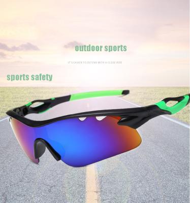 China Outdoor Mount Eyewear Explosion-proof Recycling Windproof Plastic Sports Sunglasses Discoloration Glasses UV400 Glass Sports Sunglasses New for sale