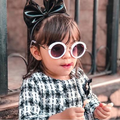 China Hot Selling Y-Not Flexible Sunglasses Kids Round Uv400 Kids Sunglasses 2021 Custom Logo Eyewear Flower Kids Sunglasses for sale