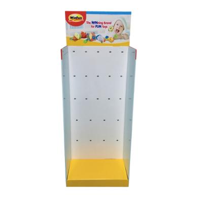 China White Pegboard Cardboard Greeting Card Table Top Display Racks Cardboard Display Racks 3 for sale