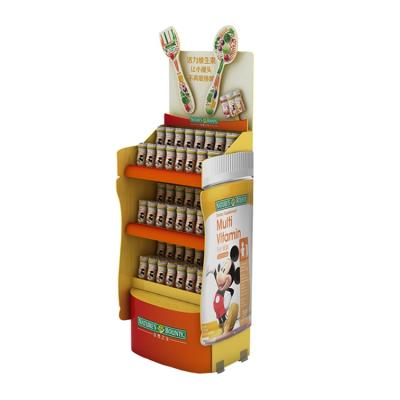 China Free Brown Point Of Sale Cardboard Vitamin Display Stand Cardboard Vitamin Display Stands for sale