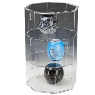 China Shops Counter Top Mall Hockey Ball and Custom 3 Layer Acrylic Baseball Game Ball Display Case for sale