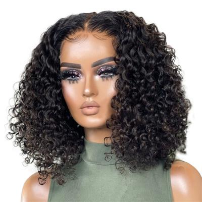 China Soft Smooth Thick Barely Shedding Brazilian Virgin Human Hair Lace Front Wigs Wholesale Water Wave Transparent Lace Frontal Closure Human Hair Wigs For Woman for sale