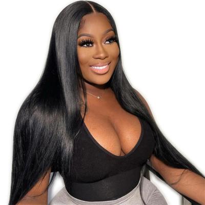 China Straight Wear Go Glueless HD Lace Front  Human Hair Wigs For Women 4x4 Lace Wig  long straight hair pre plucked natural hairline hair for sale