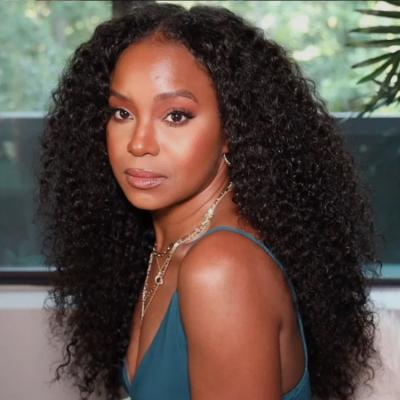 China Kinky Curl Curly V Part Wig Human Hair No Leave Out Glueless U Part Human Hair Wigs For Women 250% Brazilian Afro Kinky Curly Frontal Wig for sale