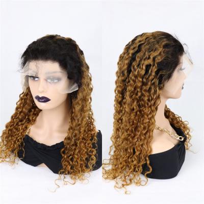 China Soft Smooth Thick Barely Shedding Lace Front Human Hair Wigs Lace Frontal Brazilian Virgin Wavy Wigs Water Wave Human Hair Curly Wigs  For Women for sale