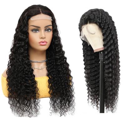 China Deep Wave Deep Wave Frontal Wig Human Hair 13x4 Curly Human Hair Wig 13x6 Water Wave Wigs 180 Density for sale