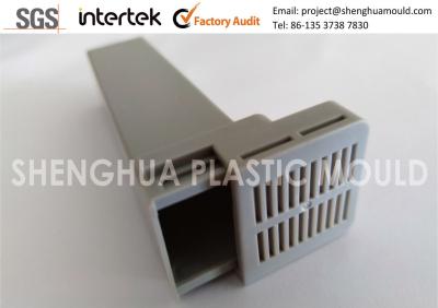 China Flexible ABS Injection Molding , Grey Injection Molded Housing With Slide On Cap for sale