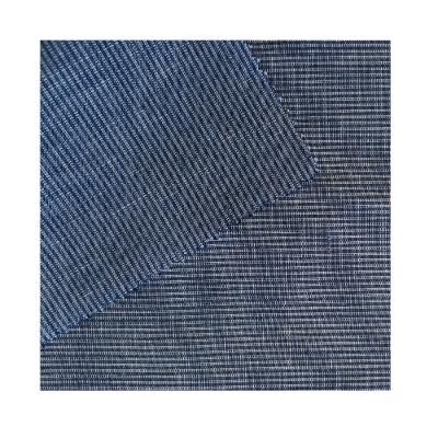 China 45% VISCOSE Sustainable Organic Linen Yarn 55% Dyed Blue And White Stripe Fabric Linen For Cloth for sale