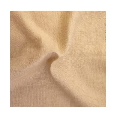 China Hotsale 100% Hemp Organic Twill Gold Weaving Fabric For Clothes H0184 for sale