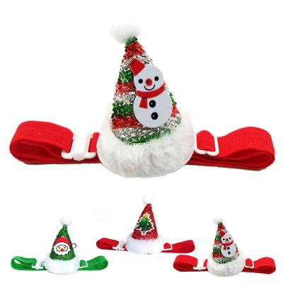 China 1Pcs Christmas Pet Headband Hat Headband 1Pcs Cute Elastic Pet Party Hat Costume Hat Christmas Pet Clothing Accessories for sale