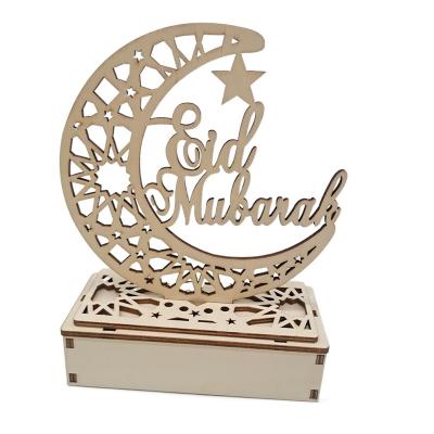 China Ramadan Supplies Ramadan Party Supplies Ramadan Decorations DIY Mubarak Kareem Wooden Sign Muslim Islam for sale