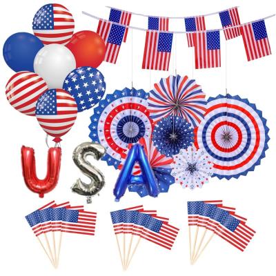 China 4th of July Independence Day USA Theme American Party Decor Supplies 4th of July Patriotic Decorations for sale