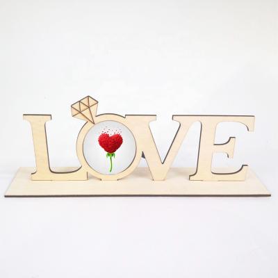 China Wooden Home Decoration Wedding Gift Valentine's Day Love Letter Photo Frame for sale