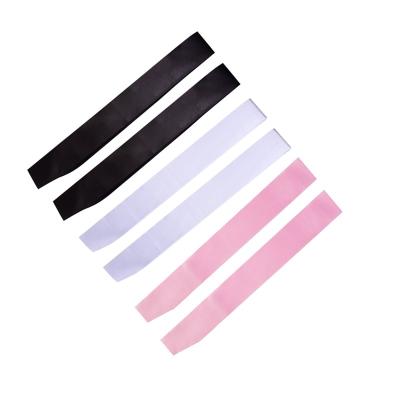 China Empty Satin Sash Hot Pink Sash Accessory Hen Party Decorations DIY Satin Sashes Plain Pink Black White Party Accessory for sale