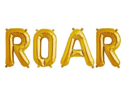 China FOIL Roar Letter Balloons Dinosaur Theme Gold Foil Balloon Howl Foil Balloon for sale