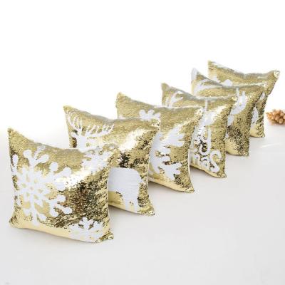 China Modern Back Sofa Cushion Cover Lumbar Support Tile Style Deer Sequin Fabric OEM-CUSTOM New for sale