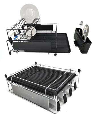 China Kitchen New Arrival Dish Drying Rack Shelf Stainless Steel Iron Dish Drying Rack for sale