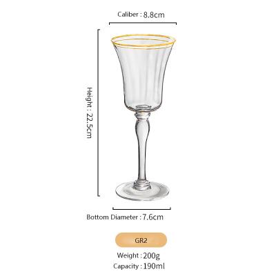 China Minimalist Modern Gold Plated Red Wine Glass Home Wine Glass Set Whiskey Wine Glass for sale