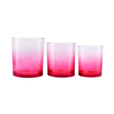 China Sustainable Custom Color 300ml Candle Jar Glass With Different Kind Lid for sale