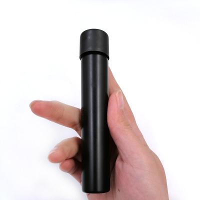 China Biodegradable Eco-Friendly Recycle Factory Tube Refillable Empty Matte Black Kid Resistant Bottle Glass Outlet 22mm 115mm Seal Pre Roll Glass Bottle For Cigar CR 30ml for sale