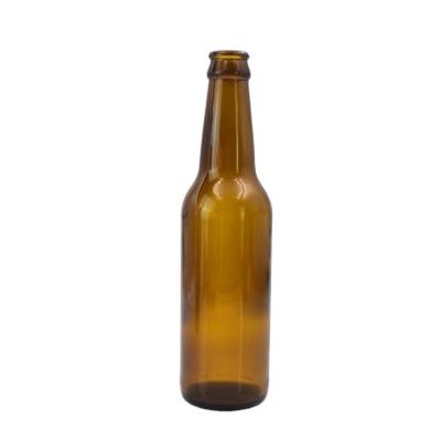 China Beverage Wholesale 250ml 330ml Beer Bottle Amber Olive Glass Beverage Bottle for sale