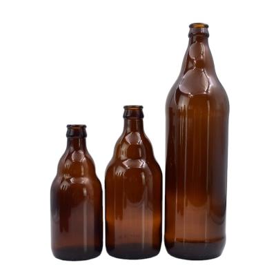 China Wholesale Goods 330ml Empty Glass Amber Beverage Olive Oil Bottle Beer Bottle Juice Bottle For Cooking Beverage Oil for sale