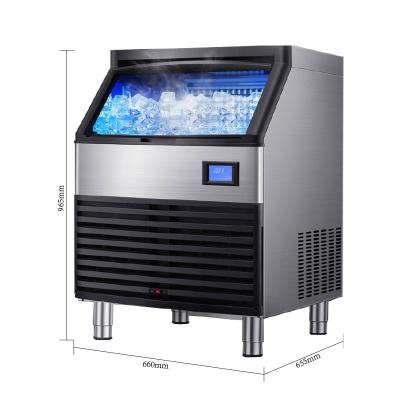 China For Restaurant or Convenience Store 120 Kg / 24 Hours Commercial Vertical Cube Stainless Steel Automatic Water Flowing Ice Machine Online Store for sale