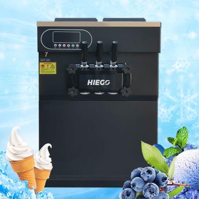 China Frozen Food Factory Ice Cream Makers Parfait Tricolor 2+1 Flavors Cone Soft Freezer Machine for sale