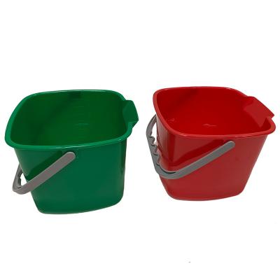 China Sustainable New 3QT 6QT 8QT Square Plastic Cleaning Pail  Bucket with Graduation for sale