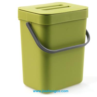 China Sustainable 3L 5L  Plastic Kitchen Garbage Dustbin with Lid cover for sale