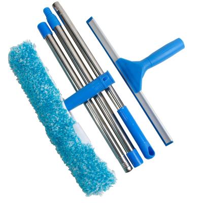 China Sustainable Microfiber Window squeegee wiper Glass Window washer window squeegee With Long handle for sale