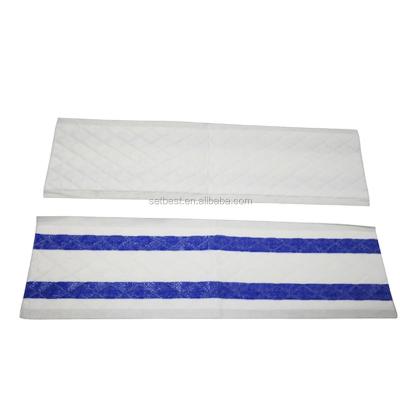 China Sustainable Non-woven Disposable mop head disposable mop pad Disposable mop cloth  with hook and loop fastener for sale