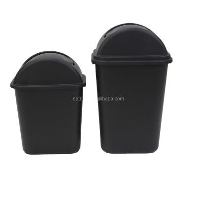 China Sustainable Push Lid Garbage Plastic Dustbin trash bin 20L/40L/58L for sale