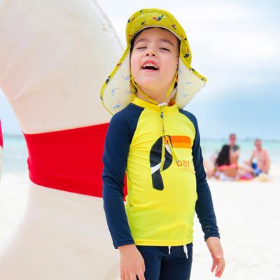 China Cartoon Kids Swimwear Boys Swimwear Long Sleeve Beach Swimwear Muslim Separate Suit QUICK DRY Swimwear for sale